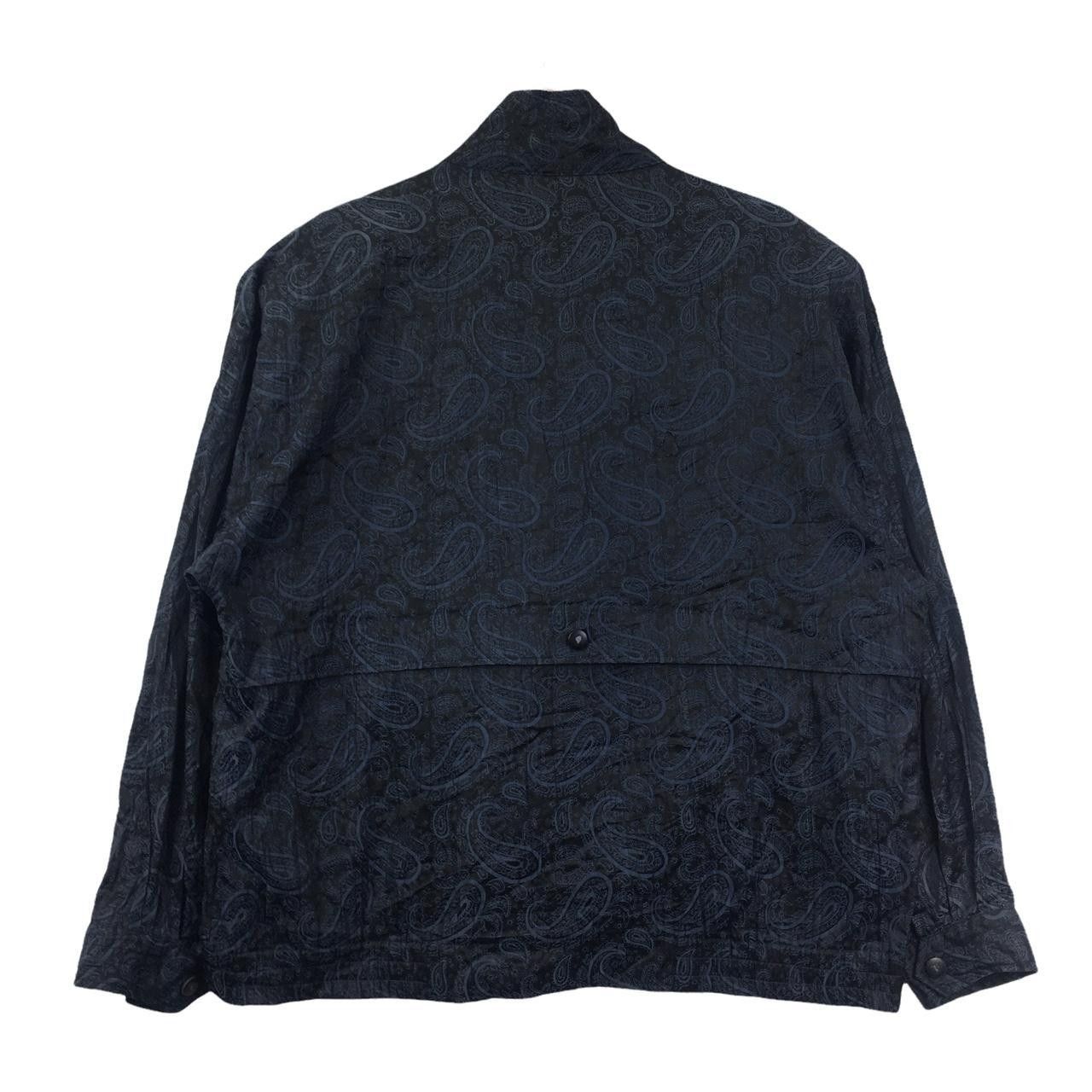 Vintage Vtg 90’ BARONECE PARIS PAISLEY Trench Coat Jacket Size L / US 10 / IT 46 - 4 Thumbnail