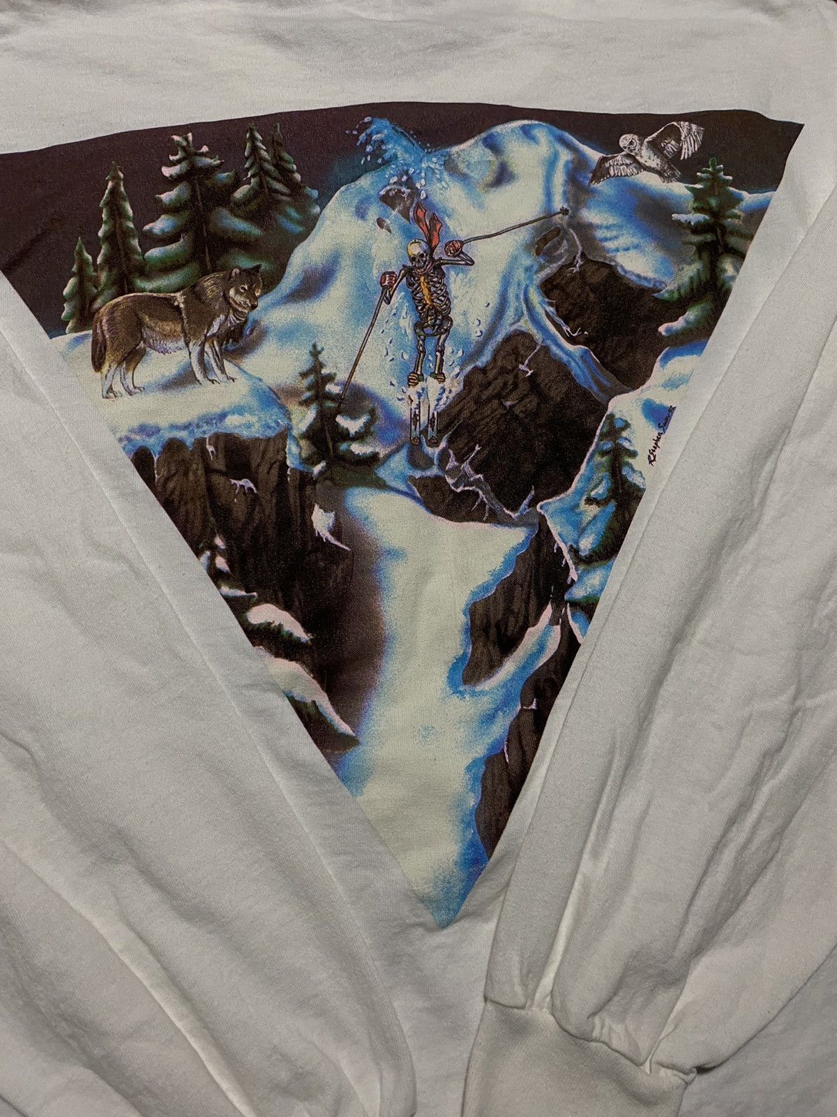Vintage Vintage 1992 Grateful Dead Winter Ski Skull longsleeve Size US L / EU 52-54 / 3 - 5 Thumbnail