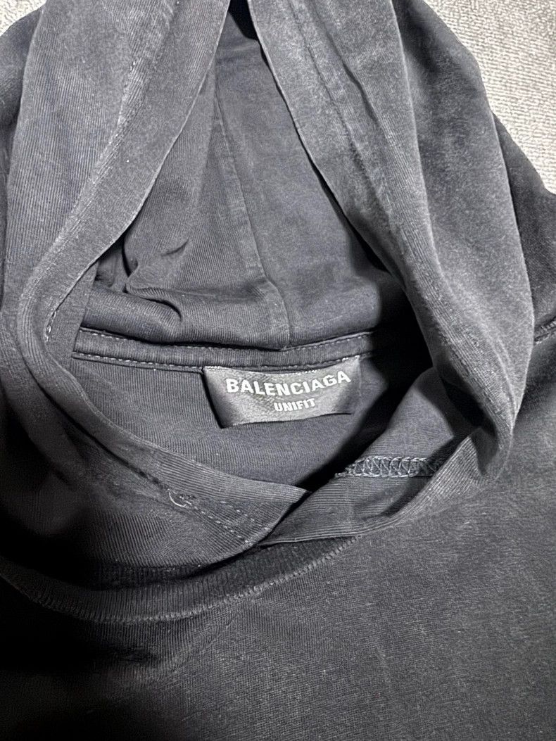 Balenciaga Balenciaga Faux two-piece hooded sweatshirt black water-wa Size US S / EU 44-46 / 1 - 3 Thumbnail
