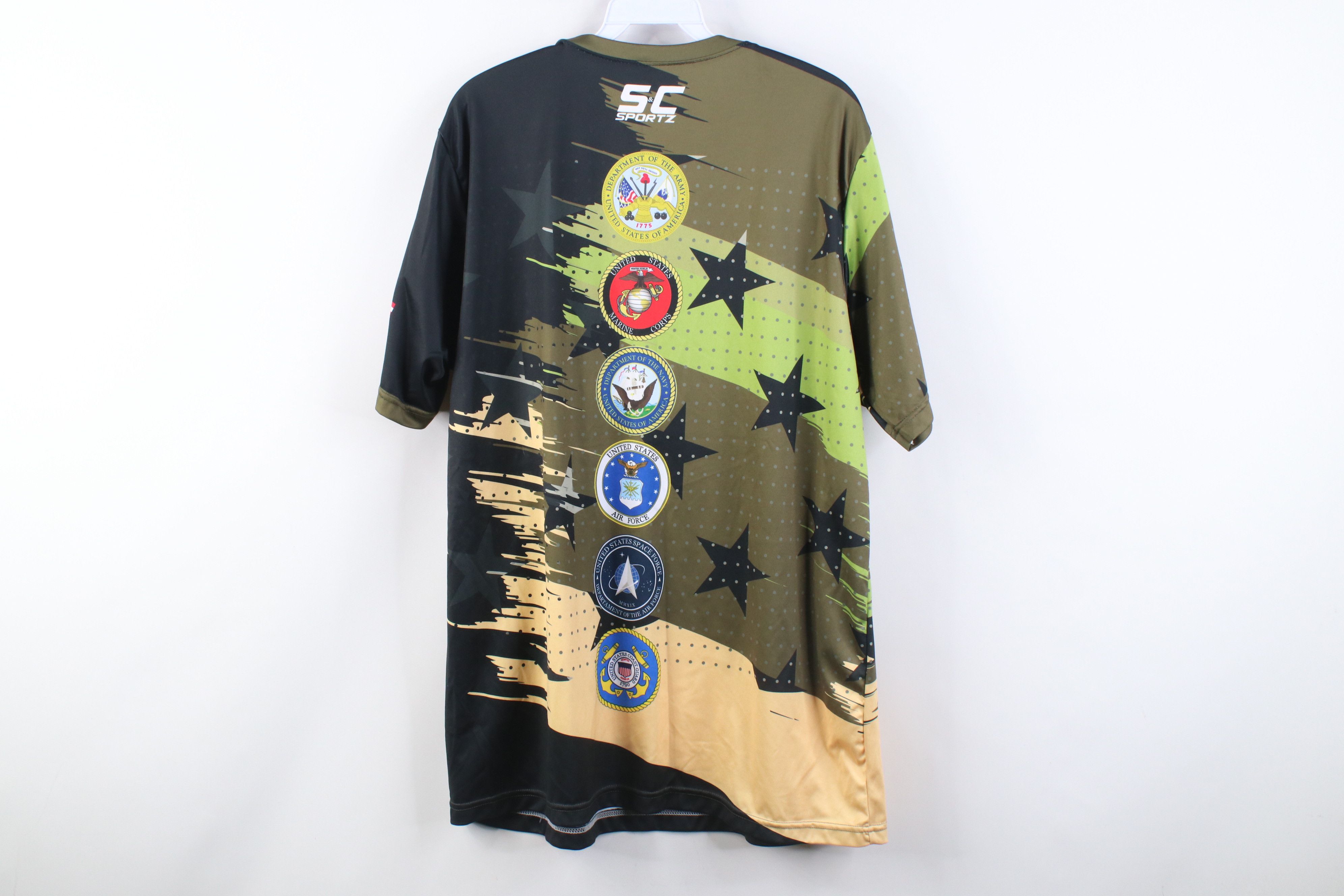 Vintage Y2K Military USMC Marines All Over Print Stars T-Shirt Size US L / EU 52-54 / 3 - 11 Thumbnail