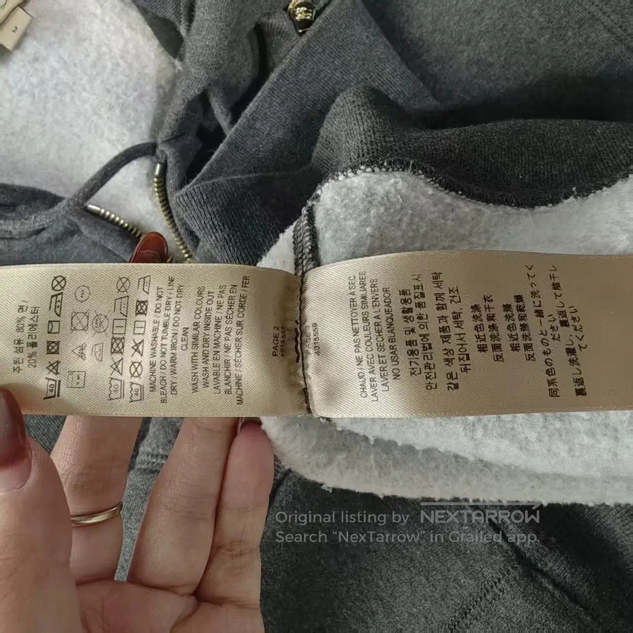 Burberry burberry embroidered hoodie in dark gray. Size US M / EU 48-50 / 2 - 6 Thumbnail