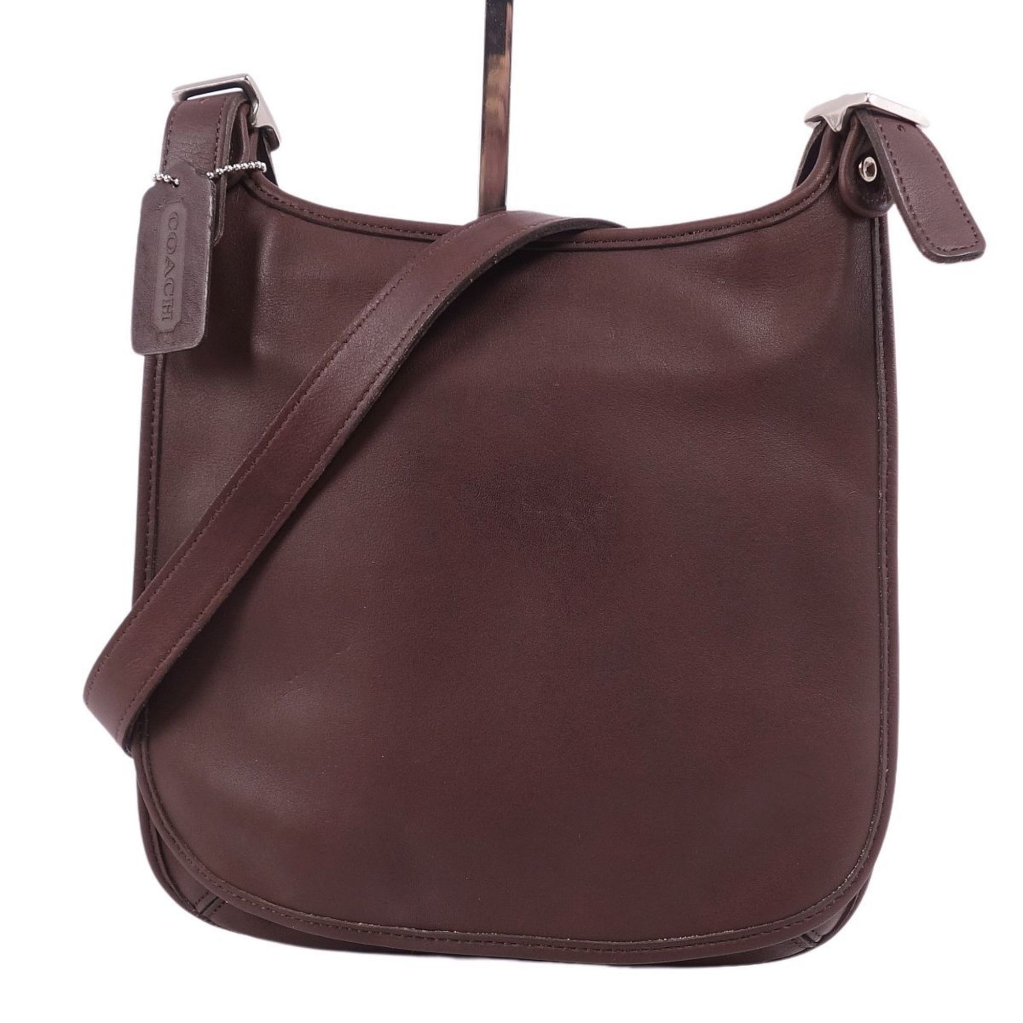 image of Coach Bag Shoulder Calf Leather Ladies Brown Made In Usa, Women's