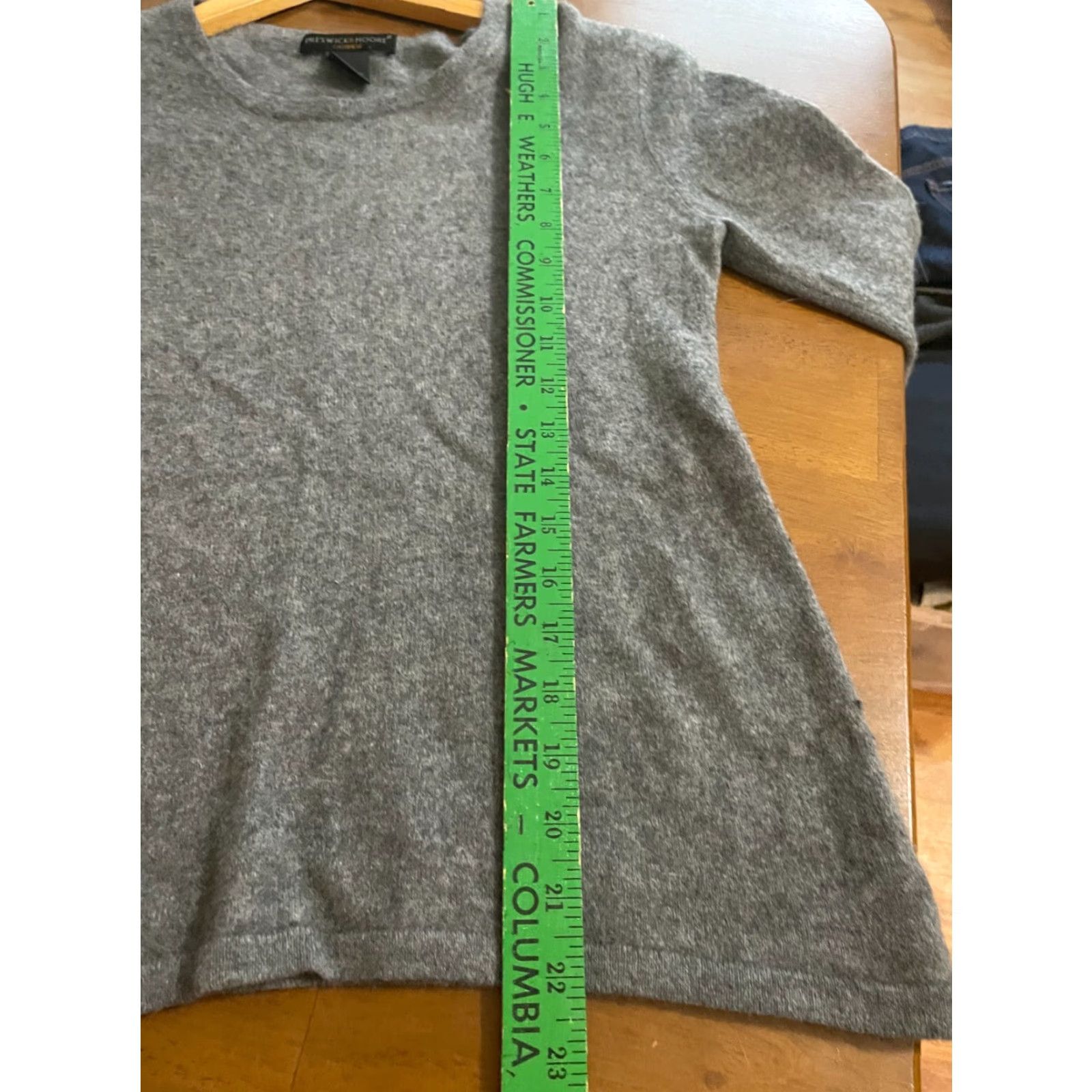 Vintage Preswick & Moore 100% Cashmere Large Gray Long Sleeve Top Sweater Women L Pullover Scoop Neck Knit Lightweight Size L / US 10 / IT 46 - 5 Thumbnail