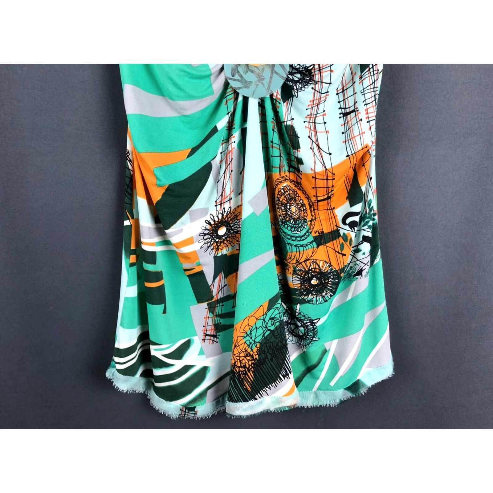 Vintage Save the Queen Blouse Sleeveless Top S Green Womens Jersey Viscose Silk Elastane Size S / US 4 / IT 40 - 6 Thumbnail