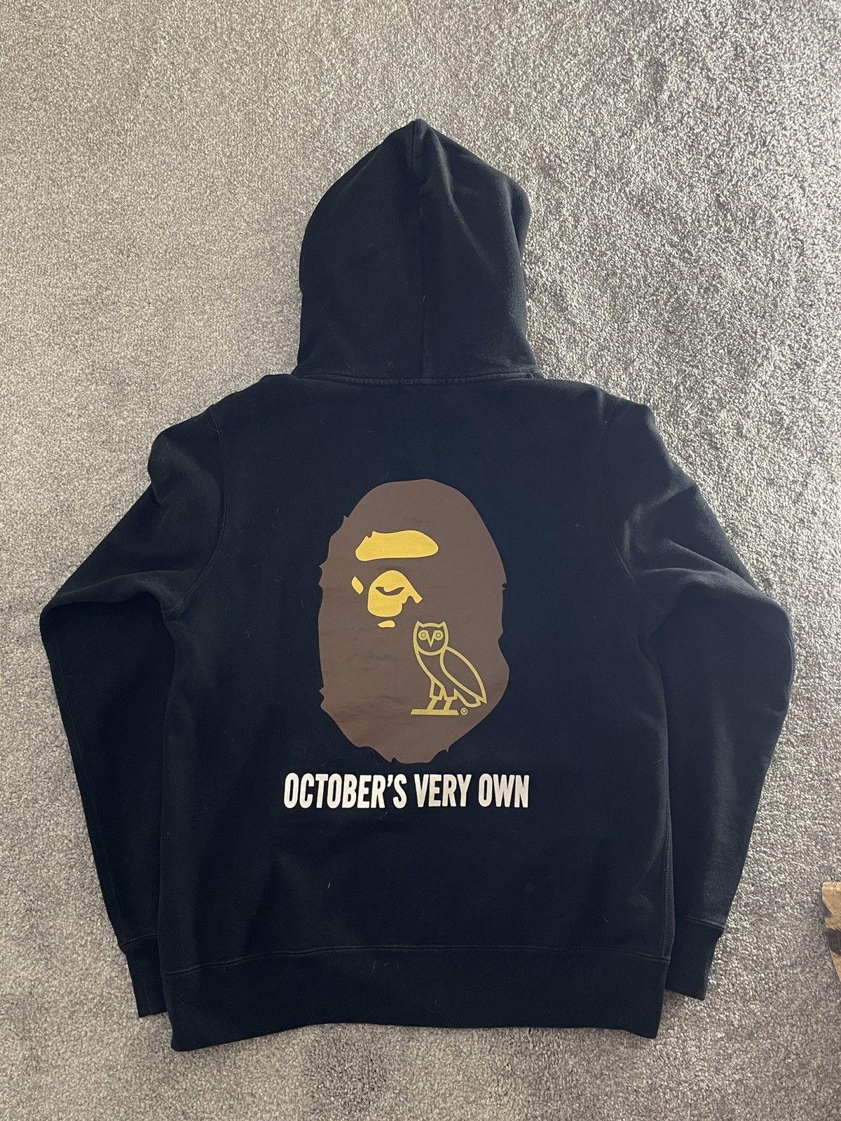 bape x ovo hoodie with back print