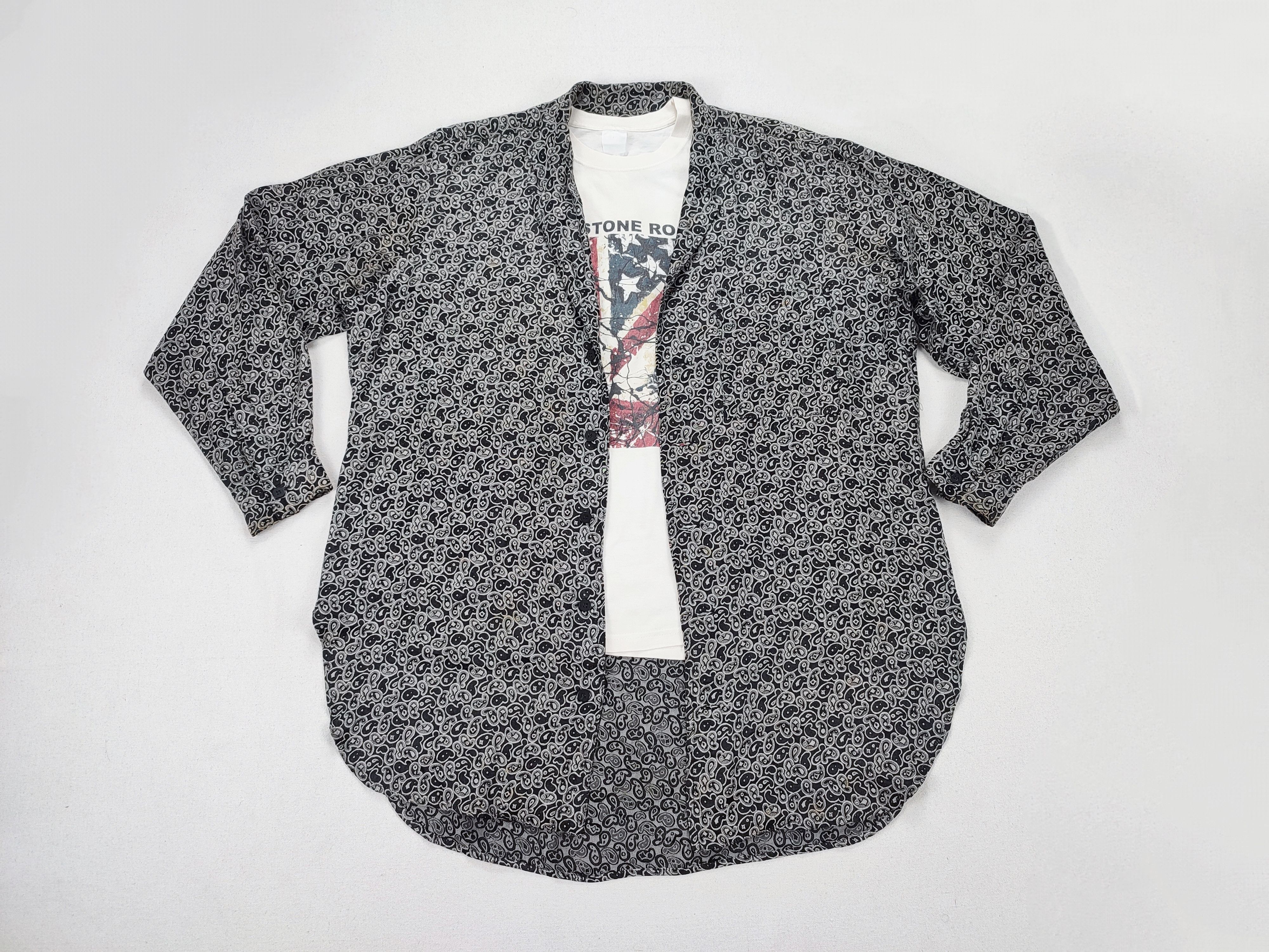 Y's × Yohji Yamamoto Y's Yohji Yamamoto French Collar Paisley Rayon Shirt Size US L / EU 52-54 / 3 - 9 Thumbnail