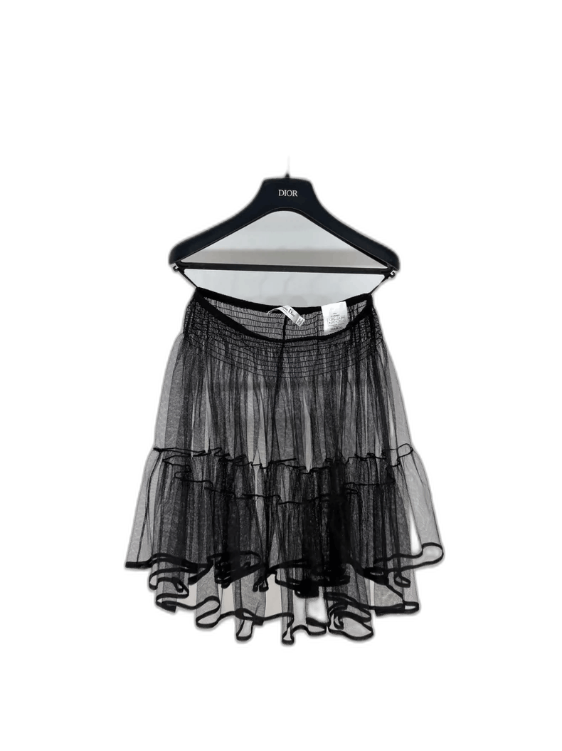 Dior Dior Sheer Short Tulle Skirt with Ruffles Size 38" / US 16 / IT 52 - 1 Thumbnail