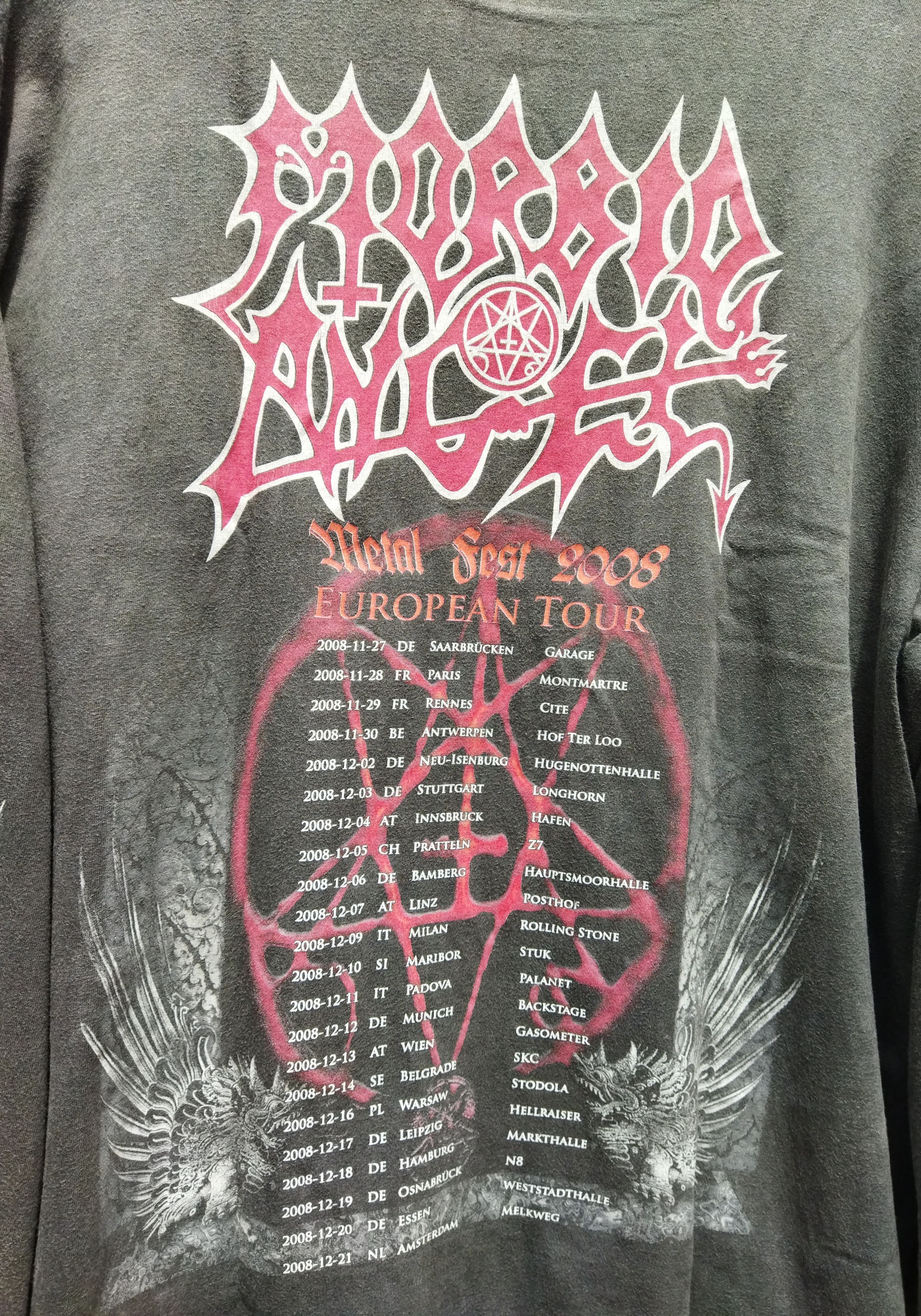 Band Tees Sick 🔥 MORBID ANGEL Metal Fest 2008 European tour 4 side Size US L / EU 52-54 / 3 - 3 Thumbnail