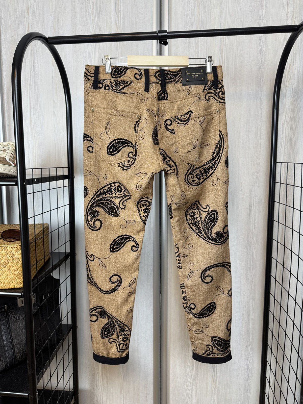 Dolce & Gabbana Dolce & Gabbana luxury paisley monogram pattern pants Size 30" / US 8 / IT 44 - 11 Thumbnail