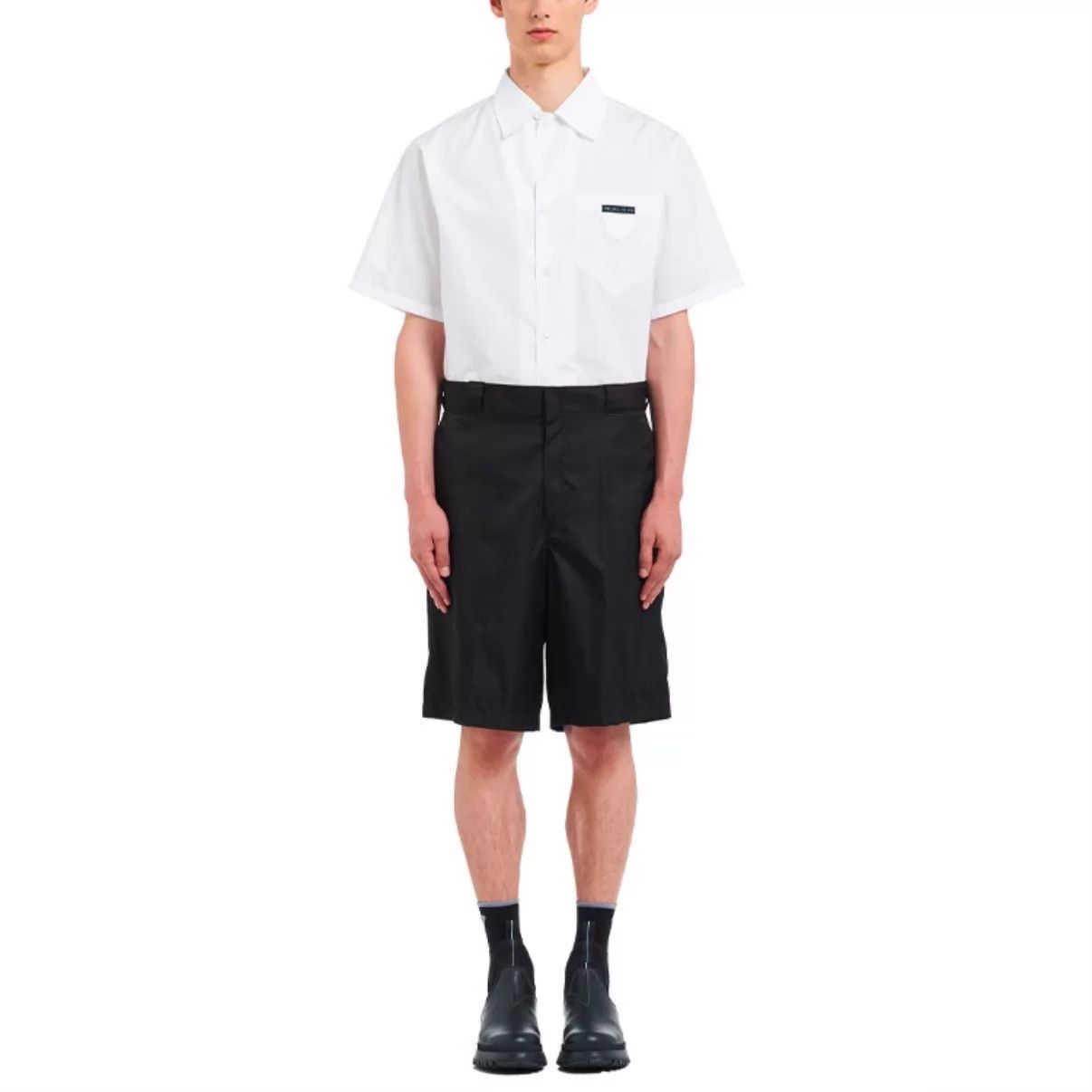 Prada Prada Re-Nylon Straight Black Triangle Logo Shorts 99 New 48 Size US 32 / EU 48 - 7 Thumbnail