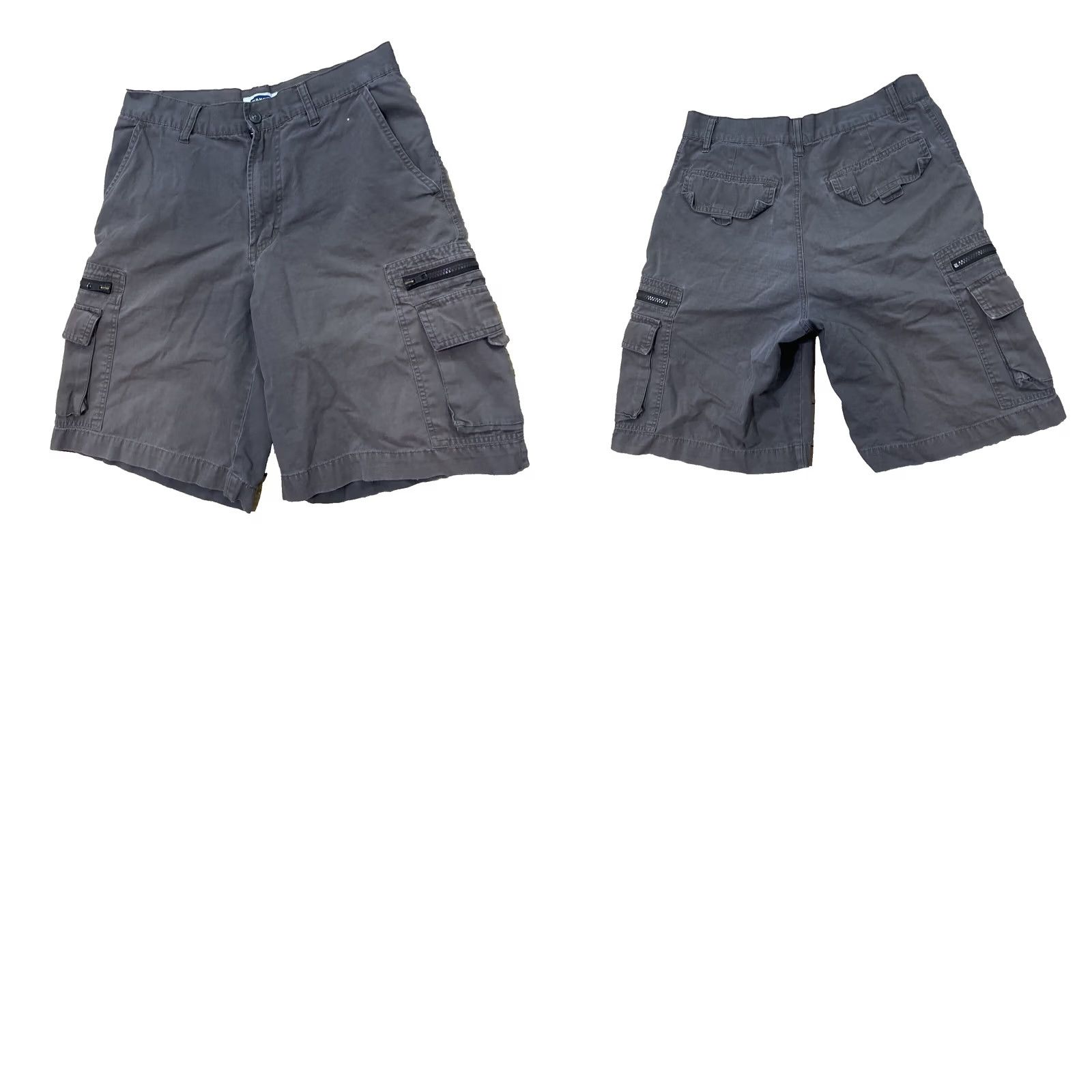 Old Navy VINTAGE Old Navy Cargo Shorts Men W 30 Gray Brown Zip Pockets 90s Y2K Bleach Fade Cargo Shorts Mens 30x9 Size US 30 / EU 46 - 11 Thumbnail