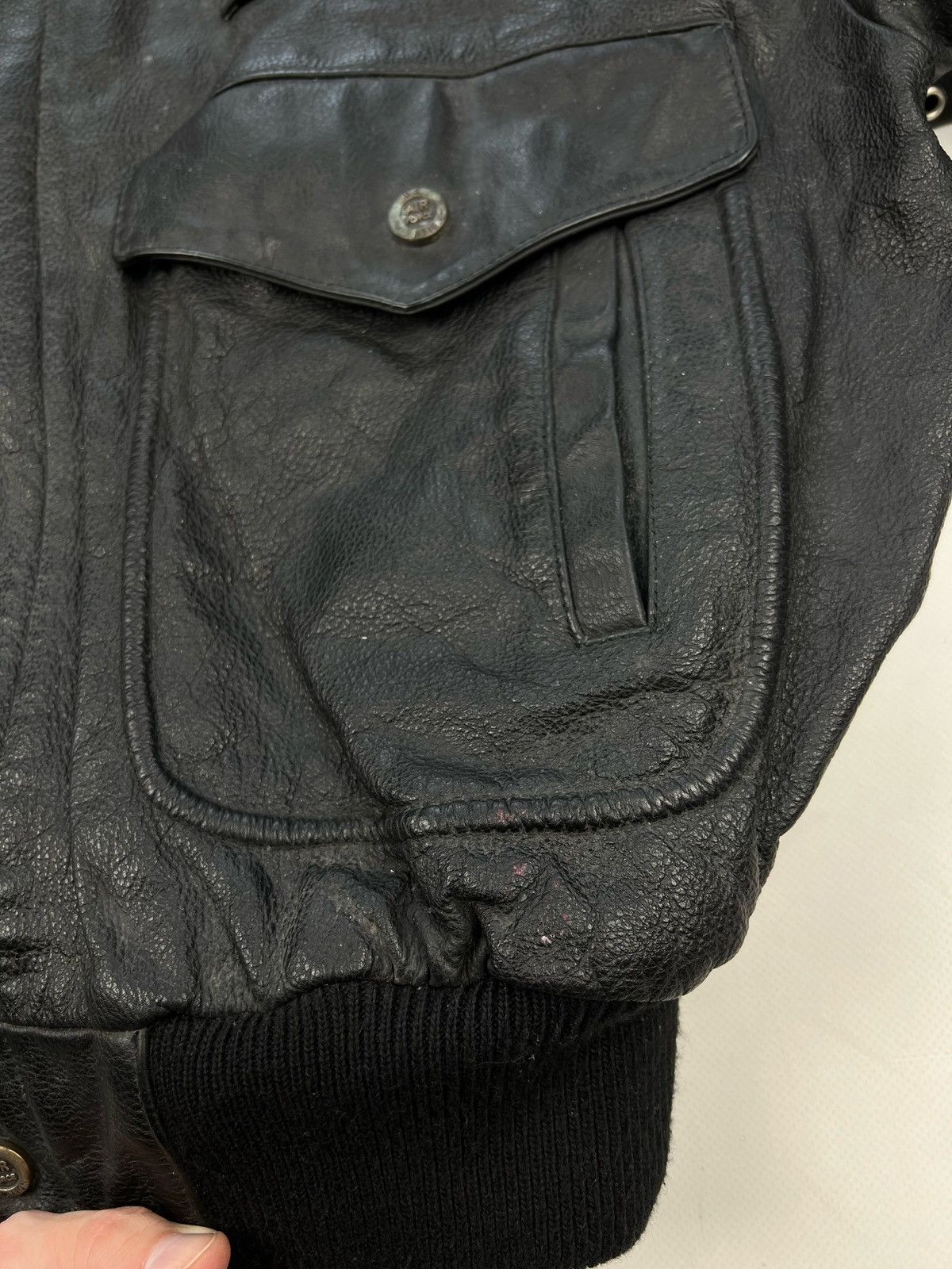 Vintage Vintage aviation A2 Leather Jacket moto schott nyc style Size US M / EU 48-50 / 2 - 10 Thumbnail