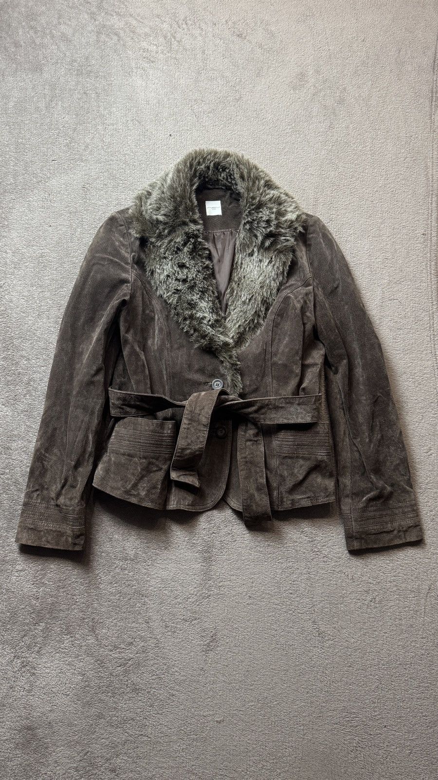 Y2K Faux Fur Leather Jacket ifsixwasnine LGB ysl d&g gucci