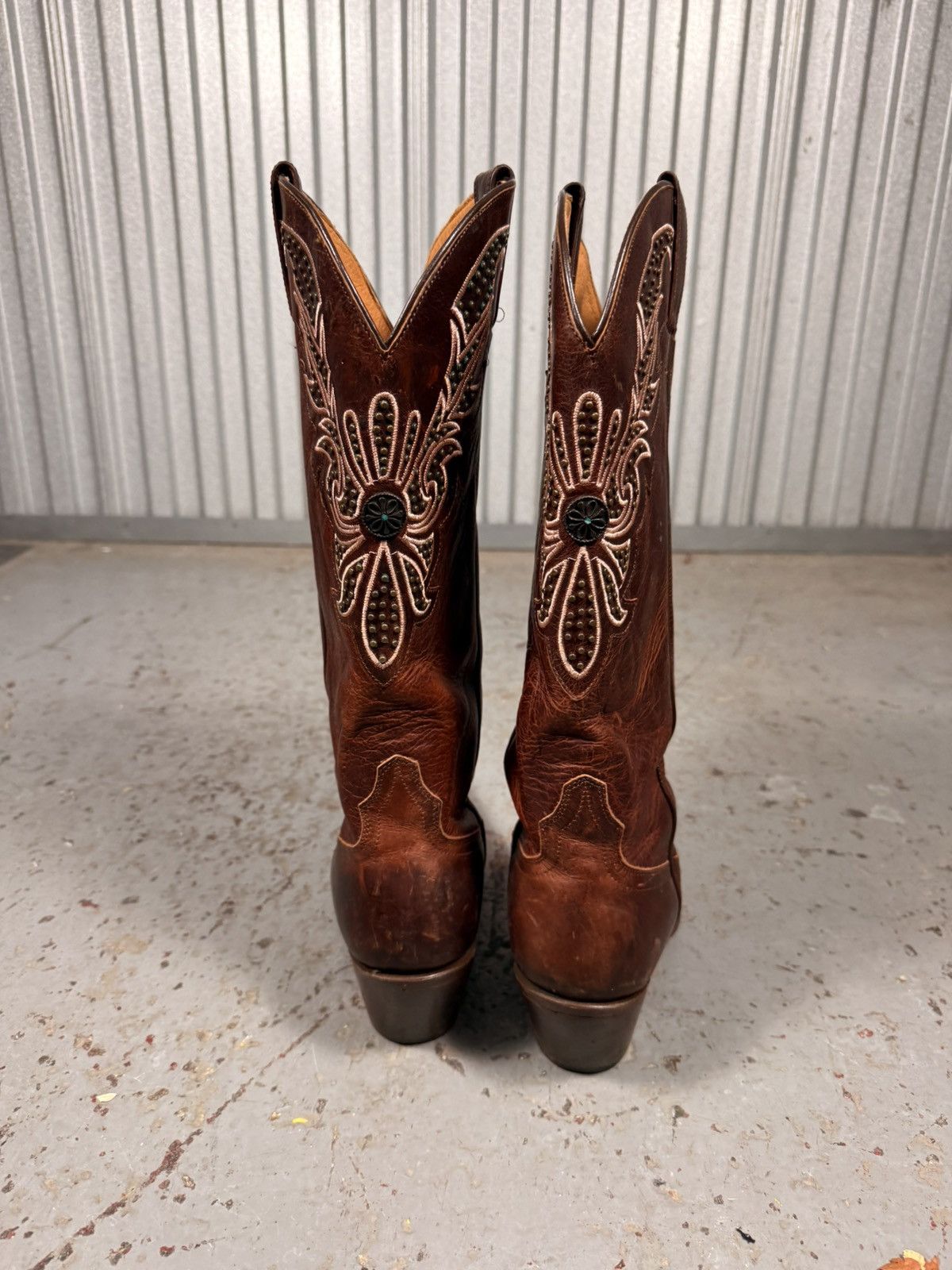Justin Boots Vintage 80s Cheyenne Justin Floral Cowboy Boots Size US 10 / IT 40 - 3 Thumbnail