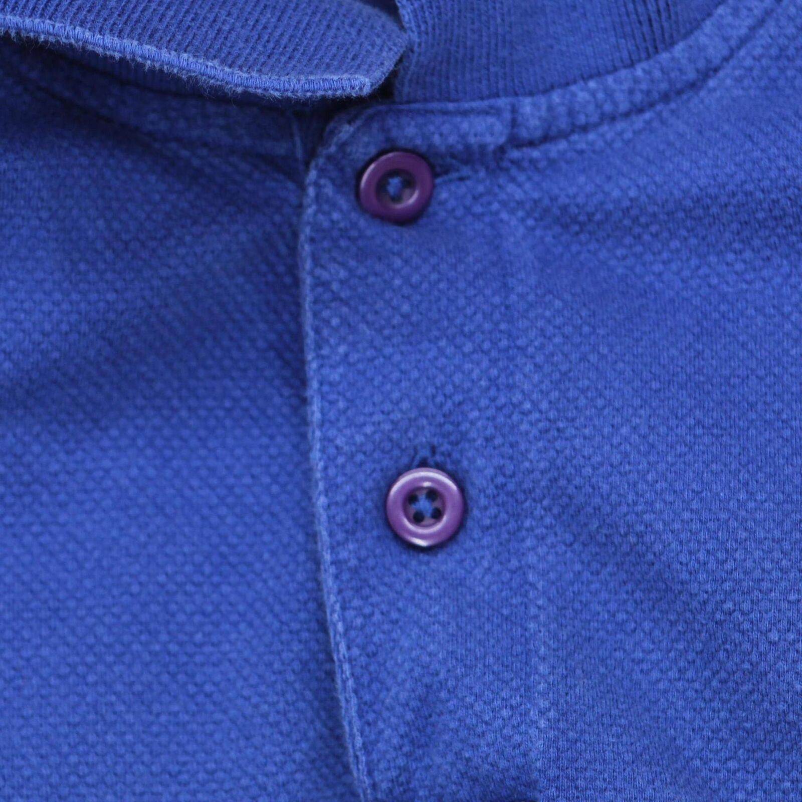 Other Ruff Hewn Cotton Short Sleeve 2-Button Polo Shirt Blue L Size US L / EU 52-54 / 3 - 4 Thumbnail