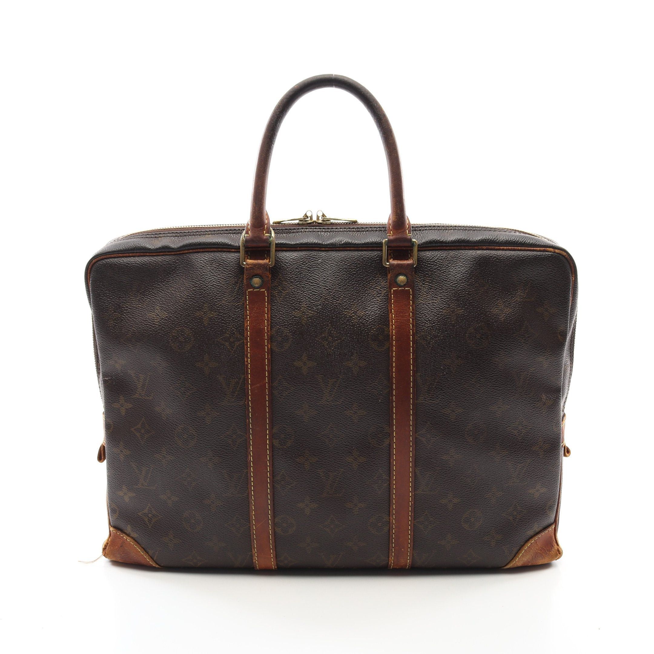 Louis Vuitton Louis Vuitton Porte Document Voyage Monogram Briefcase Business Bag Leather Brown Size ONE SIZE - 1 Thumbnail