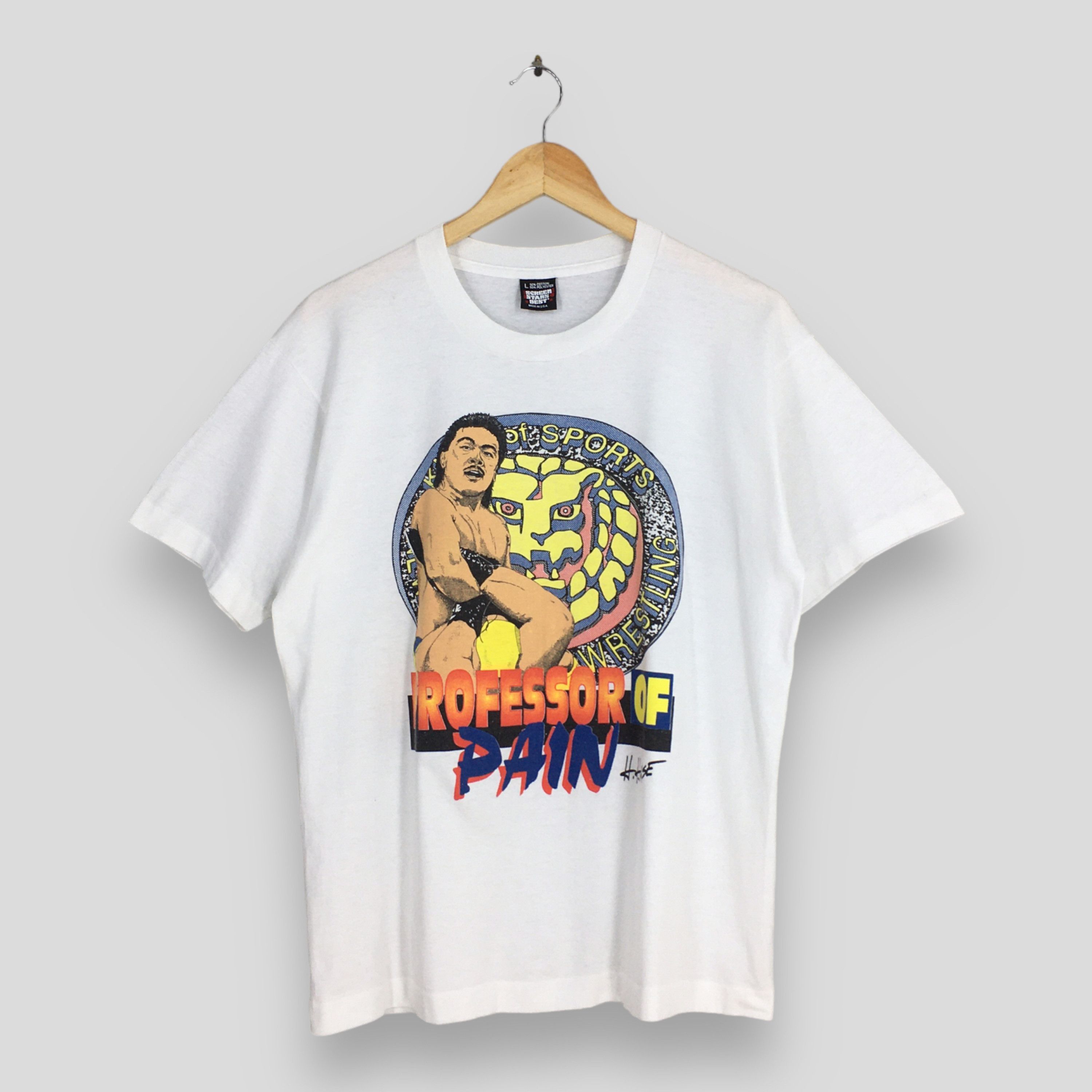 Vintage × WWE Vintage 90's WWE Hiroshi Hase Wrestling White T Shirt Large Size US L / EU 52-54 / 3 - 1 Thumbnail