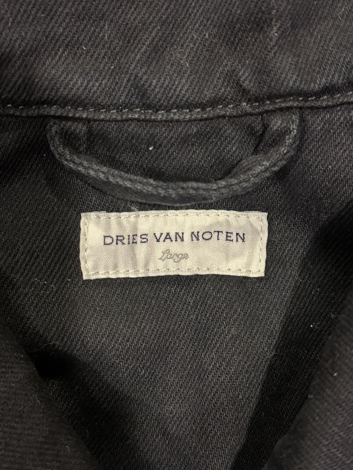 Dries Van Noten Dries Van Noten Acid Wash Tie-Dye Bleach Black Denim Jacket Size US L / EU 52-54 / 3 - 13 Thumbnail