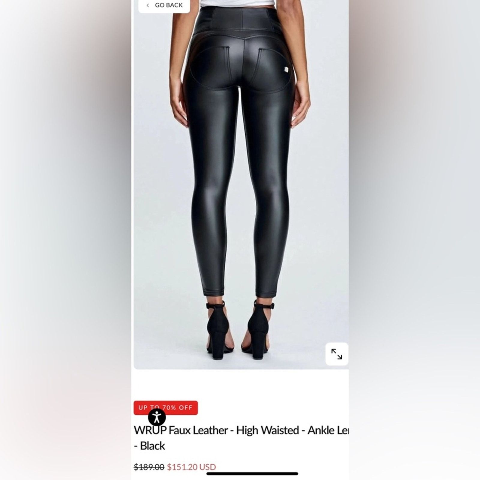 Other High-Waisted Black Faux Leather Leggings Size S Size 25" / US 0 / IT 36 - 3 Thumbnail