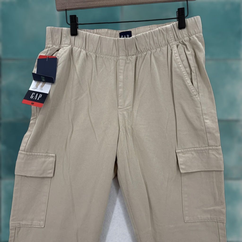 Gap GAP Pants Womens Medium Twill Cargo Jogger Elastic Waist Pockets Ankle NWT Tan Beig e? Size 32" / US 10 / IT 46 - 1 Thumbnail