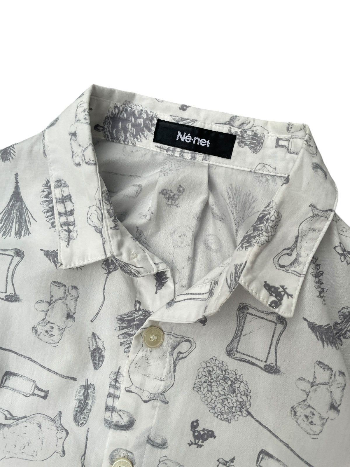 Issey Miyake × Japanese Brand × Ne-Net Vintage Ne-net Plants AOP Button-Up Long Sleeve Shirt Size US M / EU 48-50 / 2 - 4 Thumbnail