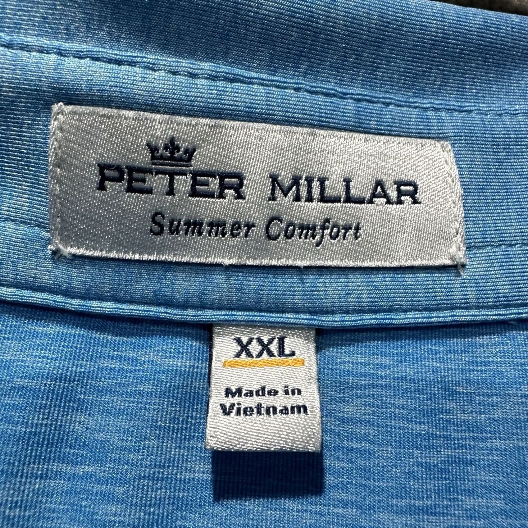 Peter Millar Peter Millar Summer Comfort Shirt Men 2XL Heathered Blue Golf Polo Stretch EUC Size US XXL / EU 58 / 5 - 4 Thumbnail