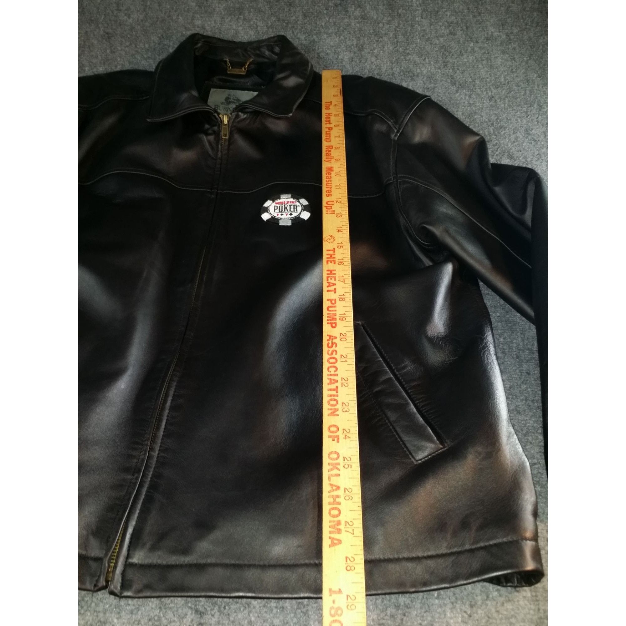 Vintage World Series Of Poker Genuine Leather Jacket Men Sz XL Black Size US XL / EU 56 / 4 - 3 Thumbnail