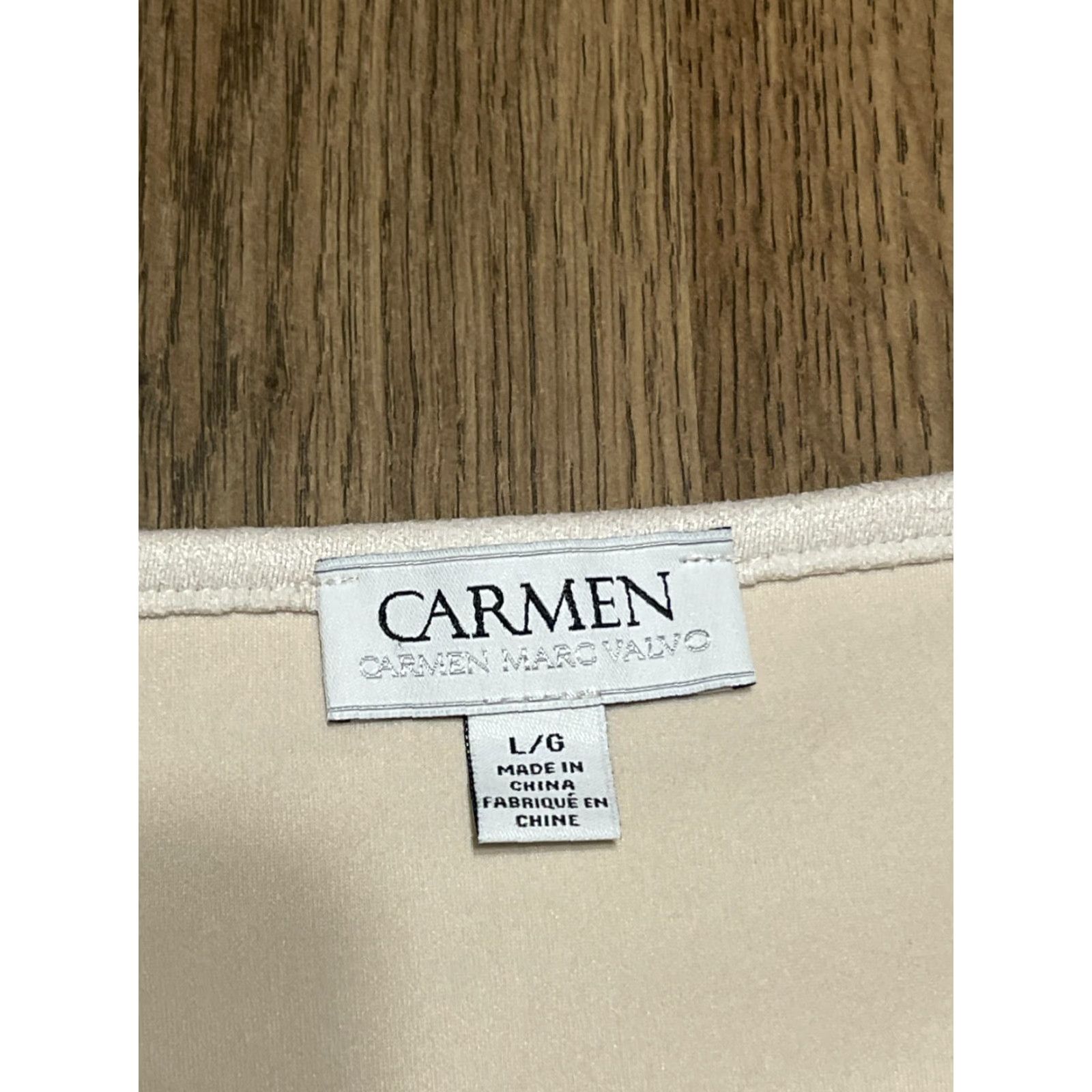 Vintage Carmen Sweater Women's Size L Tan Open Cardigan Pockets Size L / US 10 / IT 46 - 7 Thumbnail