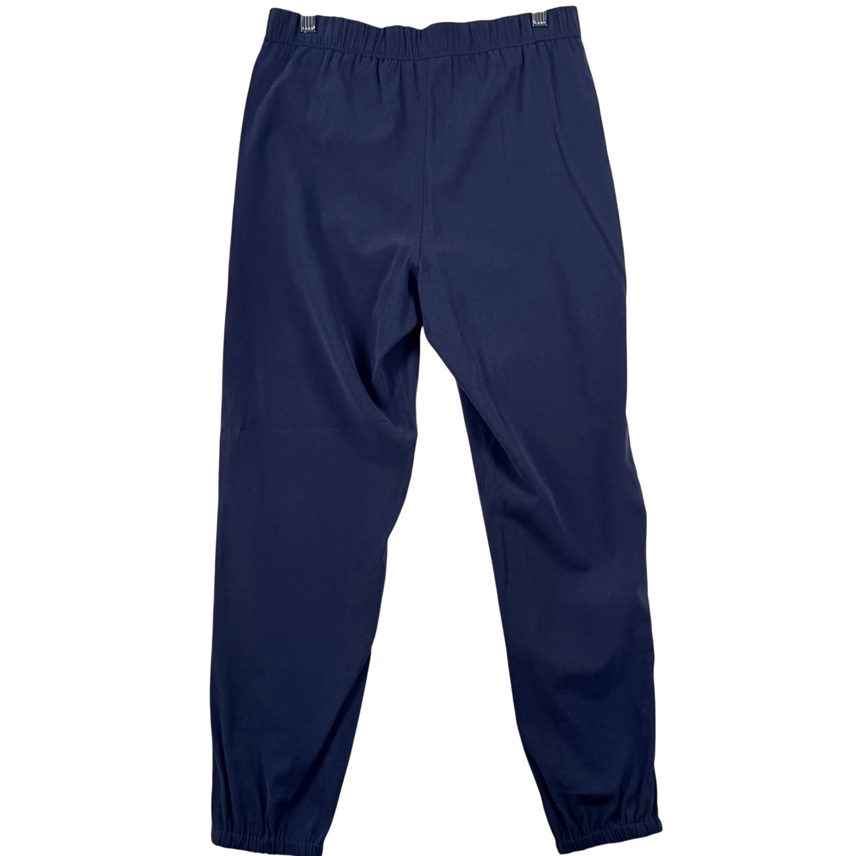 Vintage Belle Jogger Pants Navy Blue Elastic Waist Pull On 8 Women Casual Travel Relaxed Fit Pockets Front Flat Front Inseam 27in Size 30" / US 8 / IT 44 - 3 Thumbnail