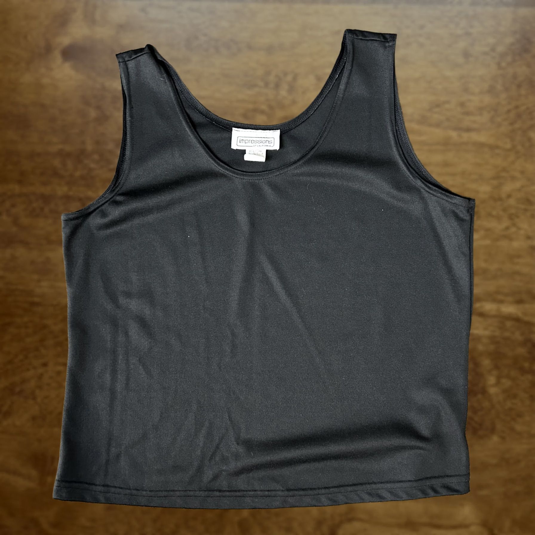 Vintage VINTAGE Impressions Of California Tank Top Womens Medium Black Basic Sleeveless Tank Top Sleeveless Scoop Neck Womens Medium Black 90s? Size M / US 6-8 / IT 42-44 - 1 Thumbnail