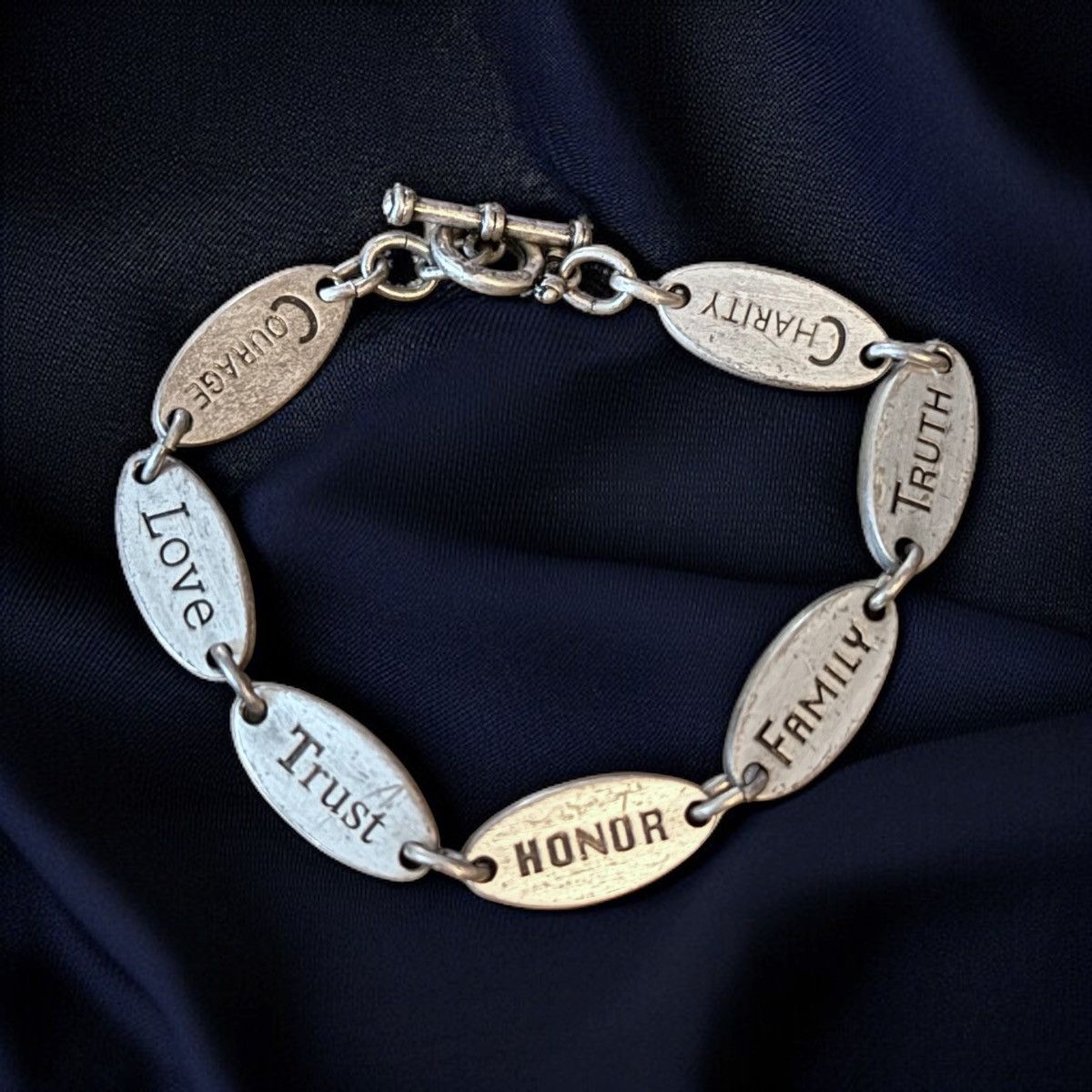 Other LHHF sterling oval link inspirational virtue bracelet Size ONE SIZE - 1 Thumbnail