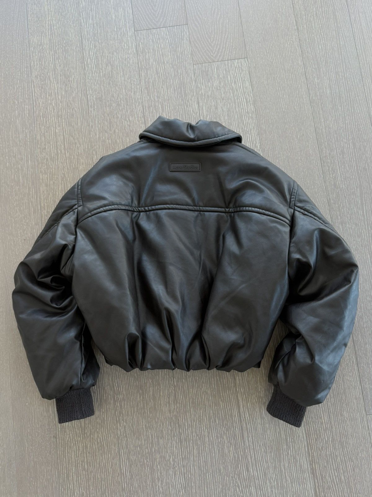 Acne Studios Acne Studios Oversized Dark Brown Leather-Look Bomber Jacket Size XS / US 0-2 / IT 36-38 - 2 Thumbnail