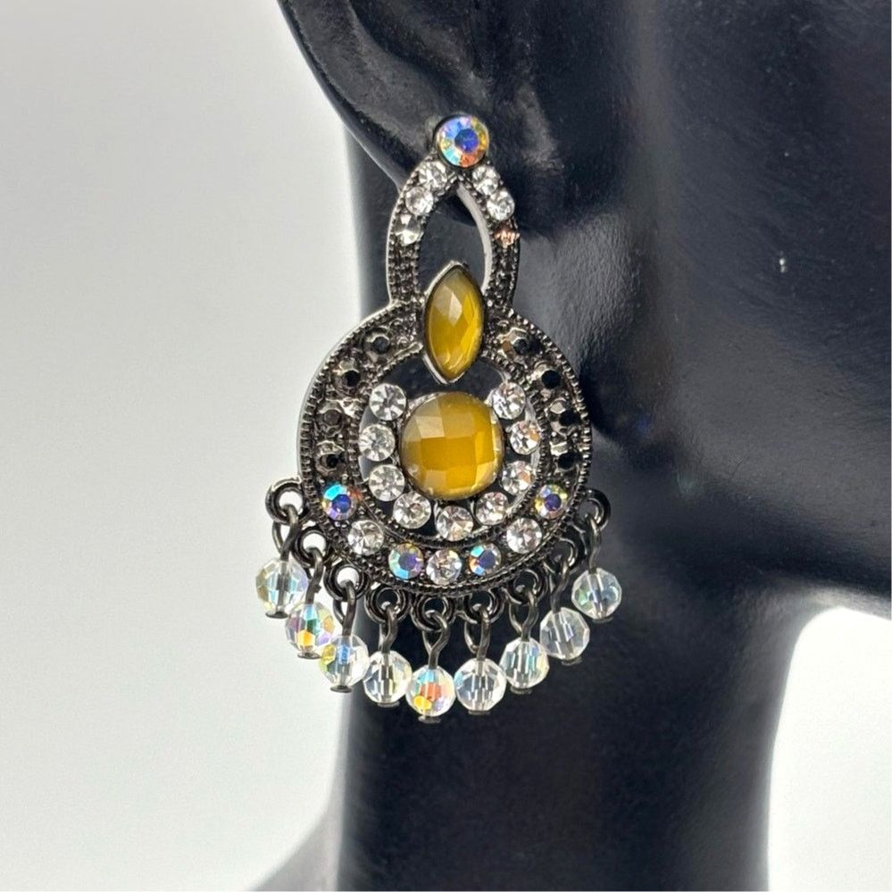 Other Silver & Gold Crystal Western Earrings Size ONE SIZE - 1 Thumbnail