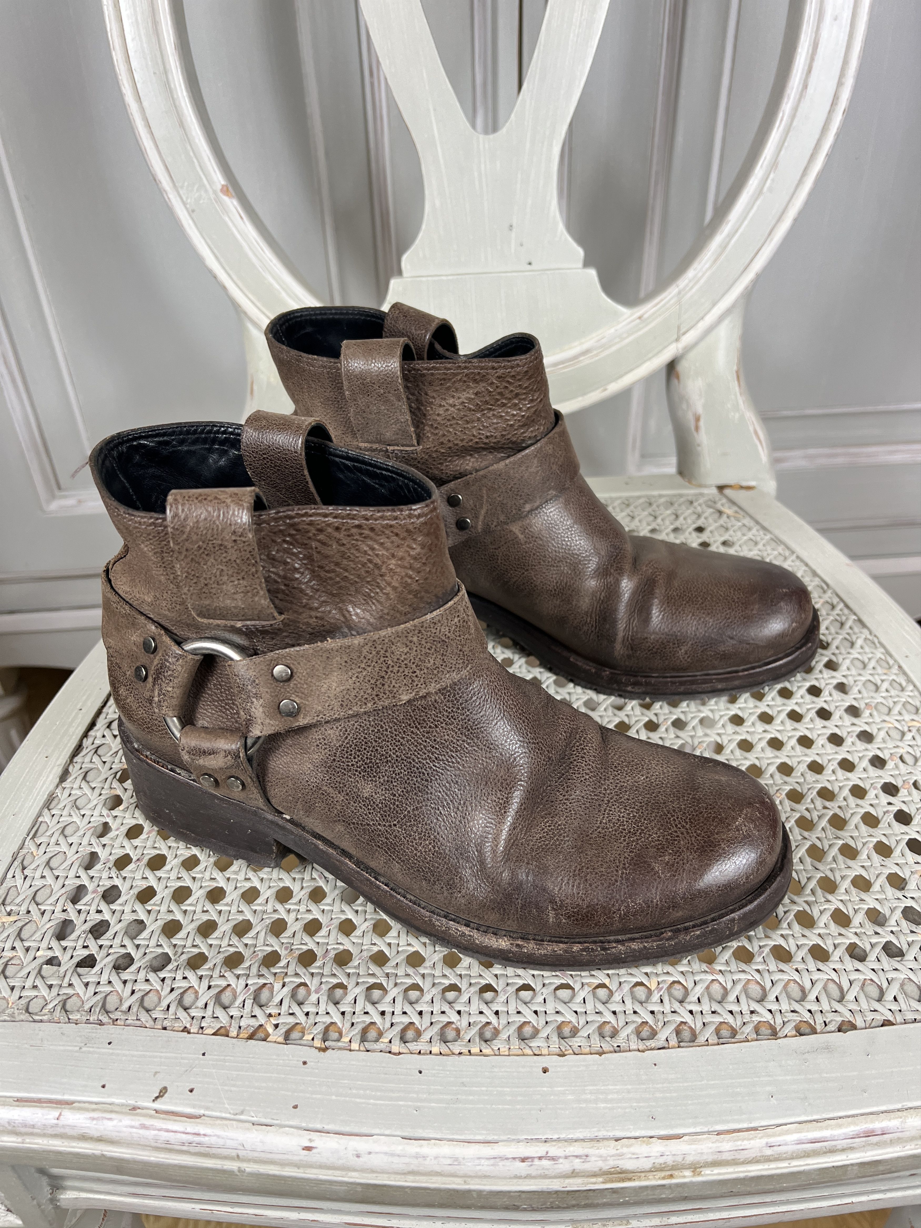 Allsaints allasaints moto boots brown Size US 7.5 / IT 37.5 - 1 Thumbnail