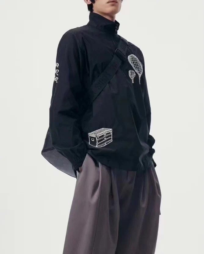 Louis Vuitton Black Hot Balloon Embroidery Half-Zip LS XL Size US XL / EU 56 / 4 - 9 Thumbnail