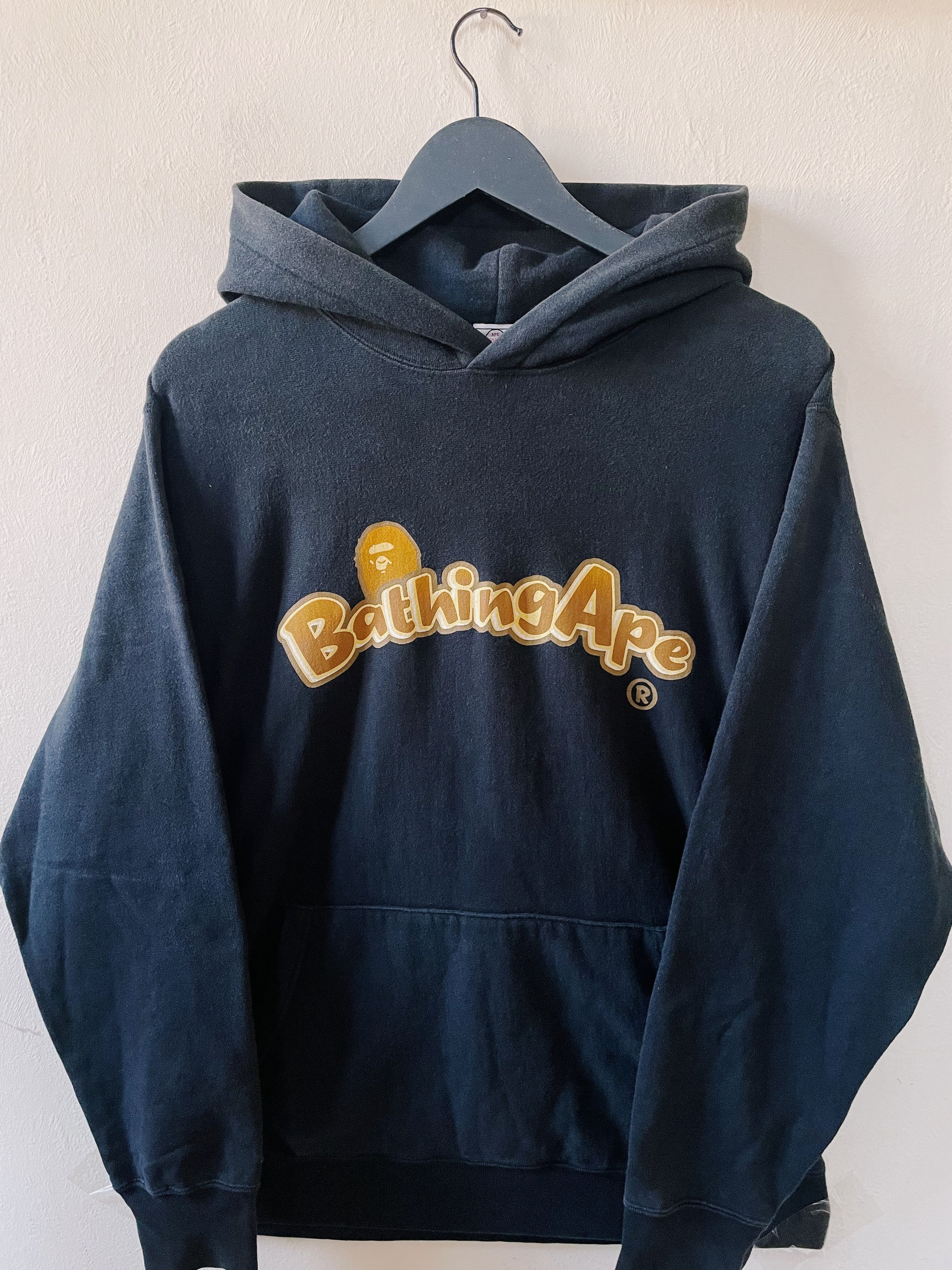 Vintage Y2K Bape A Bathing Ape Arch Logo Hoodie Black