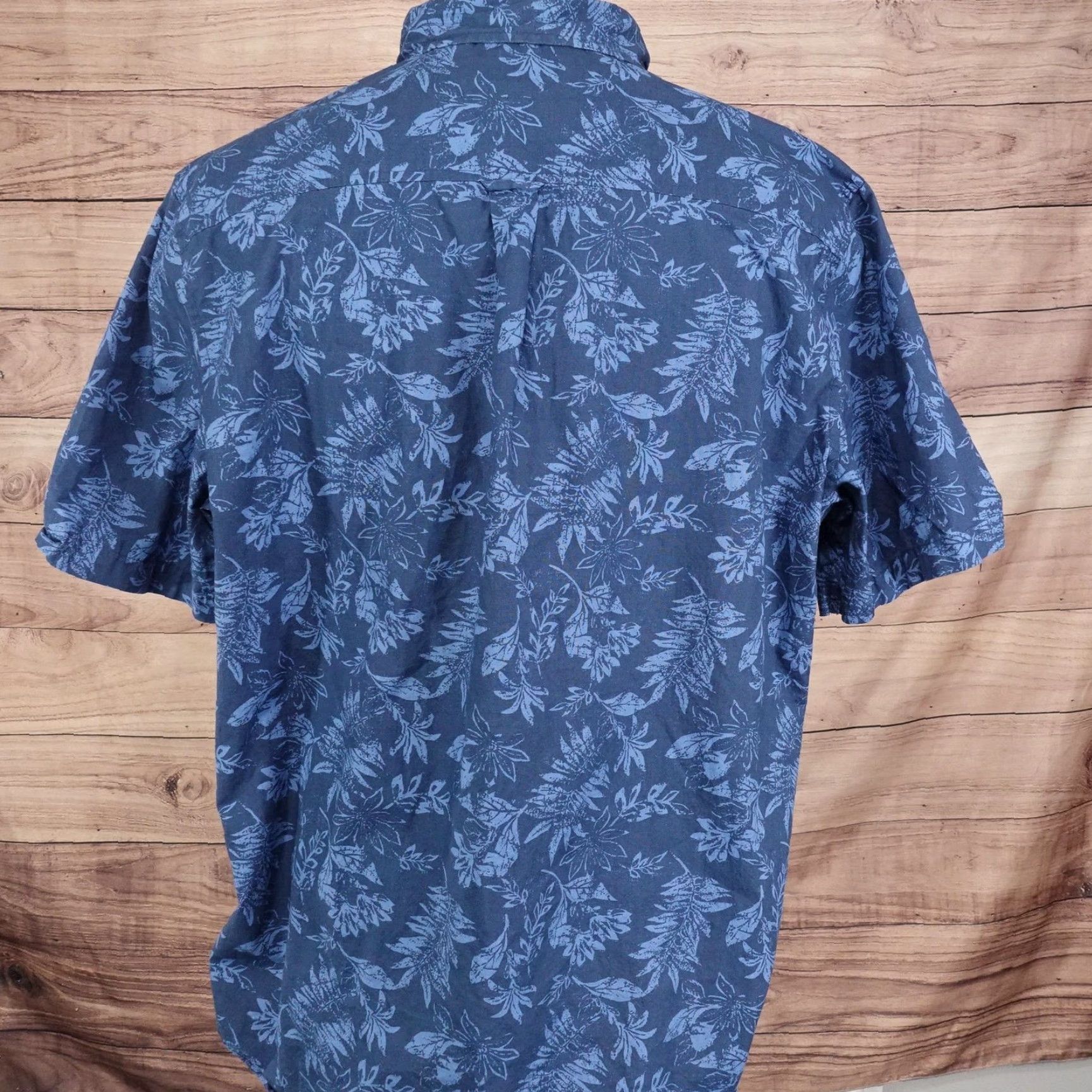 Chaps Chaps Shirt Adult XL Blue Floral Short Sleeve Cotton Button-Front Tropical Mens Size US XL / EU 56 / 4 - 4 Thumbnail