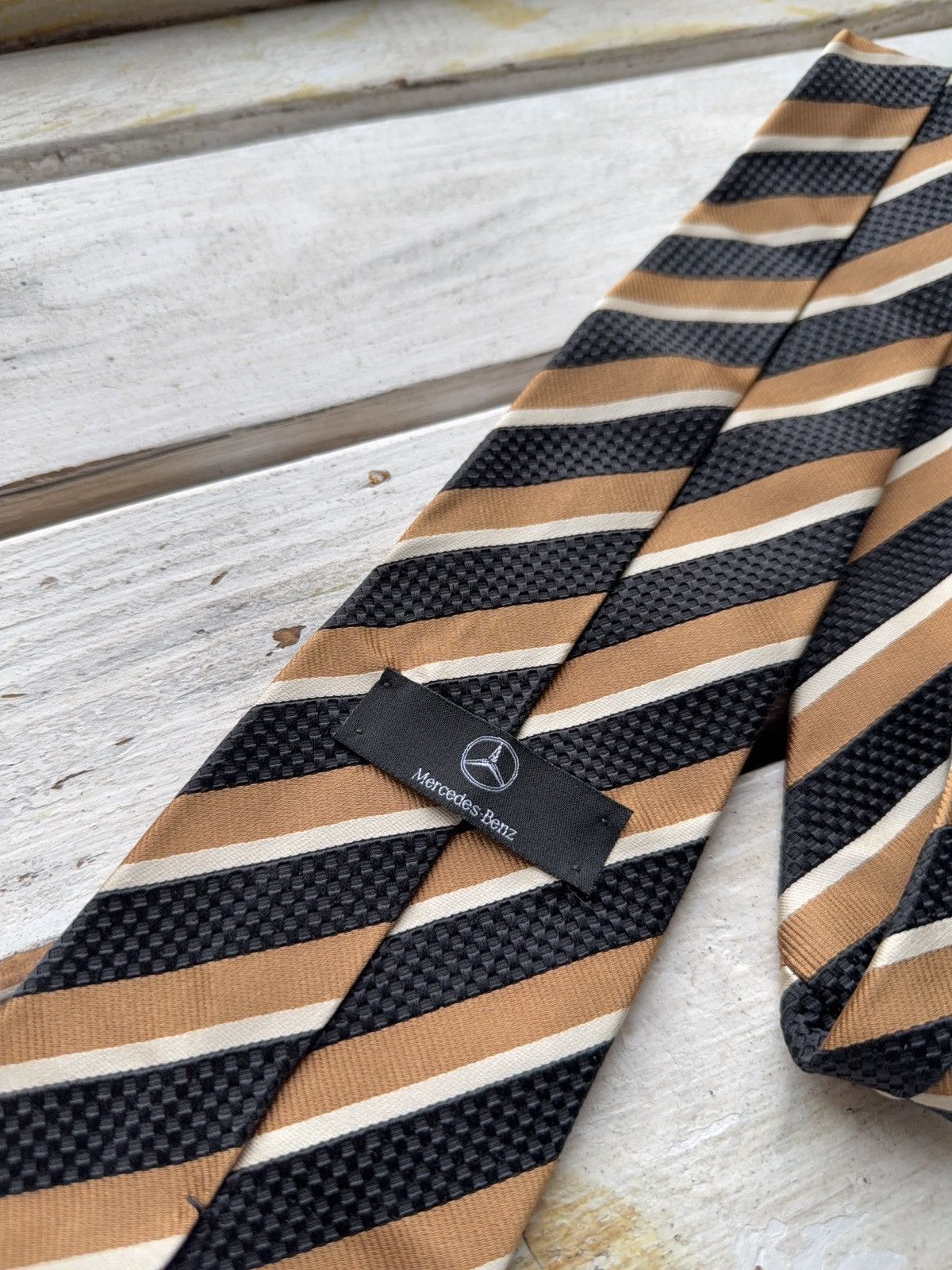 Mercedes-Benz × Vintage Racing Luxury Official Mercedes Benz Silk Tie Size ONE SIZE - 6 Thumbnail