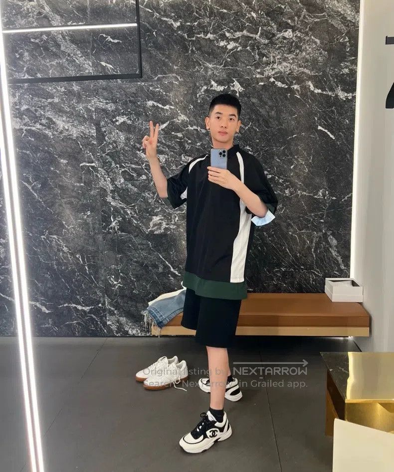 Balenciaga Balenciaga Embroidered 3B false two-piece layered polo shi Size US XS / EU 42 / 0 - 3 Thumbnail