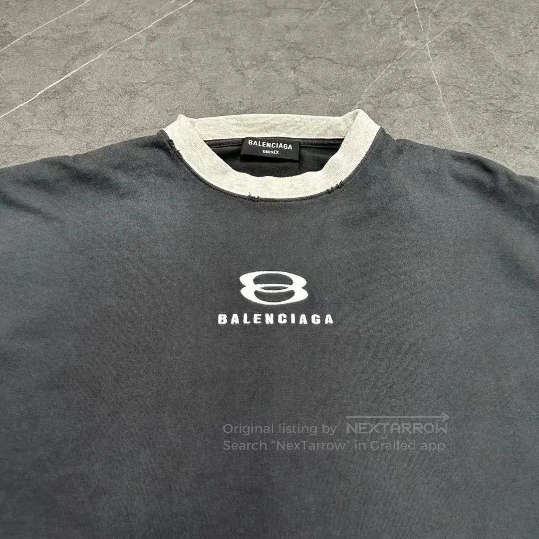 Balenciaga Balenciaga gray and white patchwork vintage double ring sho Size US S / EU 44-46 / 1 - 4 Thumbnail