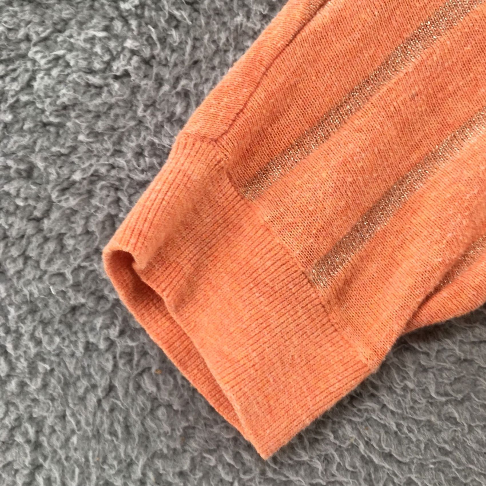 Banana Republic Banana Republic Sweater Womens S Orange Cotton Blend Knit Short Sleeve Crew Neck Pullover Classic Casual Womens Size S / US 4 / IT 40 - 5 Thumbnail