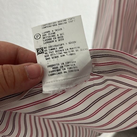 Versace Versace Collection Striped Button Down Embroidered Logo Men' Size US M / EU 48-50 / 2 - 11 Thumbnail