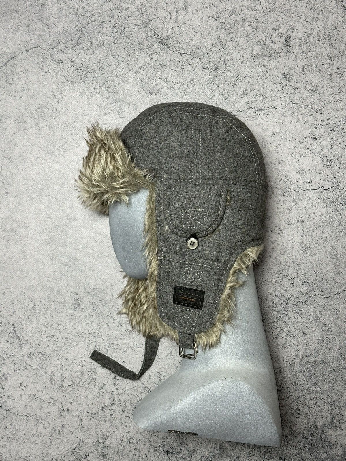 Ben Sherman Ben Sherman Y2K Fuzzy Ushanka Beanie Hat Mohair Faux Fur Size ONE SIZE - 1 Thumbnail