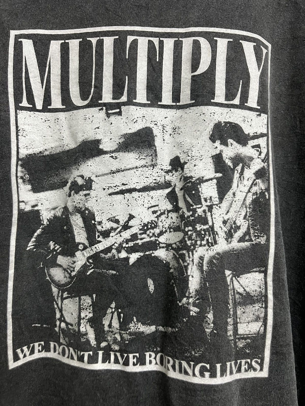 Japanese Brand 💥Linoluce Japanese Brand Multiply band t shirts faded black Size US XL / EU 56 / 4 - 3 Thumbnail