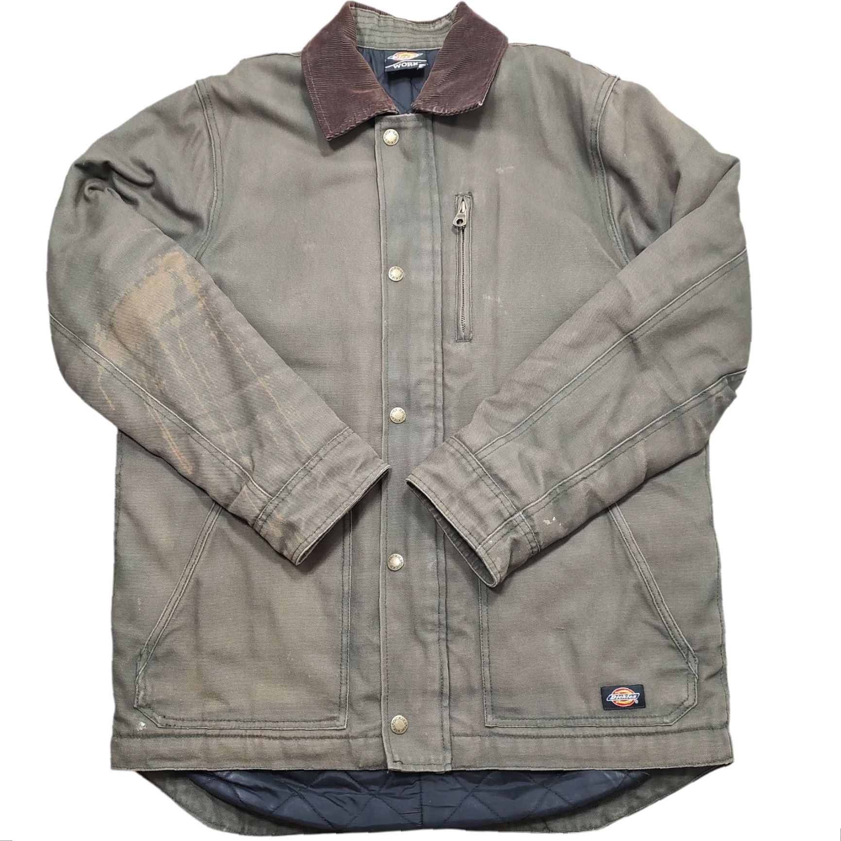 Dickies VINTAGE Dickies Green Duck Canvas Quilt Chore Outdoor Work Coat Jacket Large Size US L / EU 52-54 / 3 - 2 Thumbnail