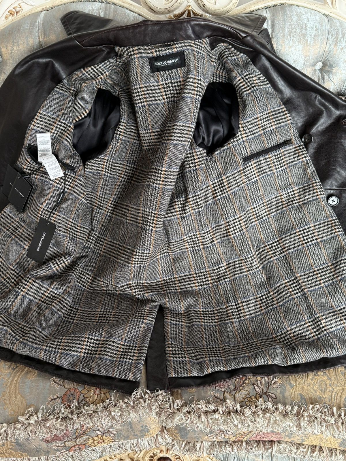 Dolce & Gabbana New Dolce & Gabbana Bullskin Leather Trench Coat Overcoat Size US L / EU 52-54 / 3 - 20 Thumbnail
