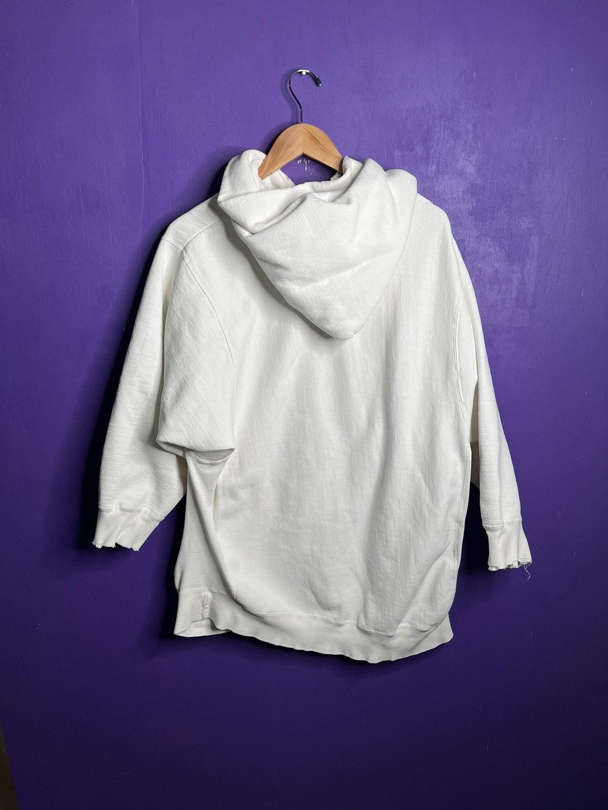 J.Crew × Vintage Vintage 90s J. Crew essential blank reverse weave hoodie Size US L / EU 52-54 / 3 - 2 Thumbnail