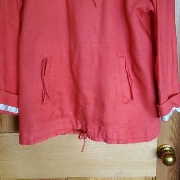 Calvin Klein Calvin Klein Sz. 14 100% Linen Pullover Hooded Cinched Jacke Size XL / US 12-14 / IT 48-50 - 3 Thumbnail