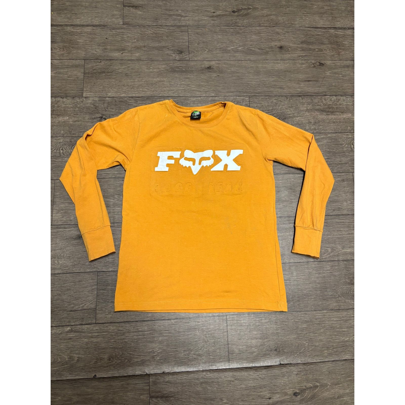 Fox Racing × Vintage Vintage Fox Racing Long Sleeve Yellow Tee Sz S Size US S / EU 44-46 / 1 - 1 Thumbnail