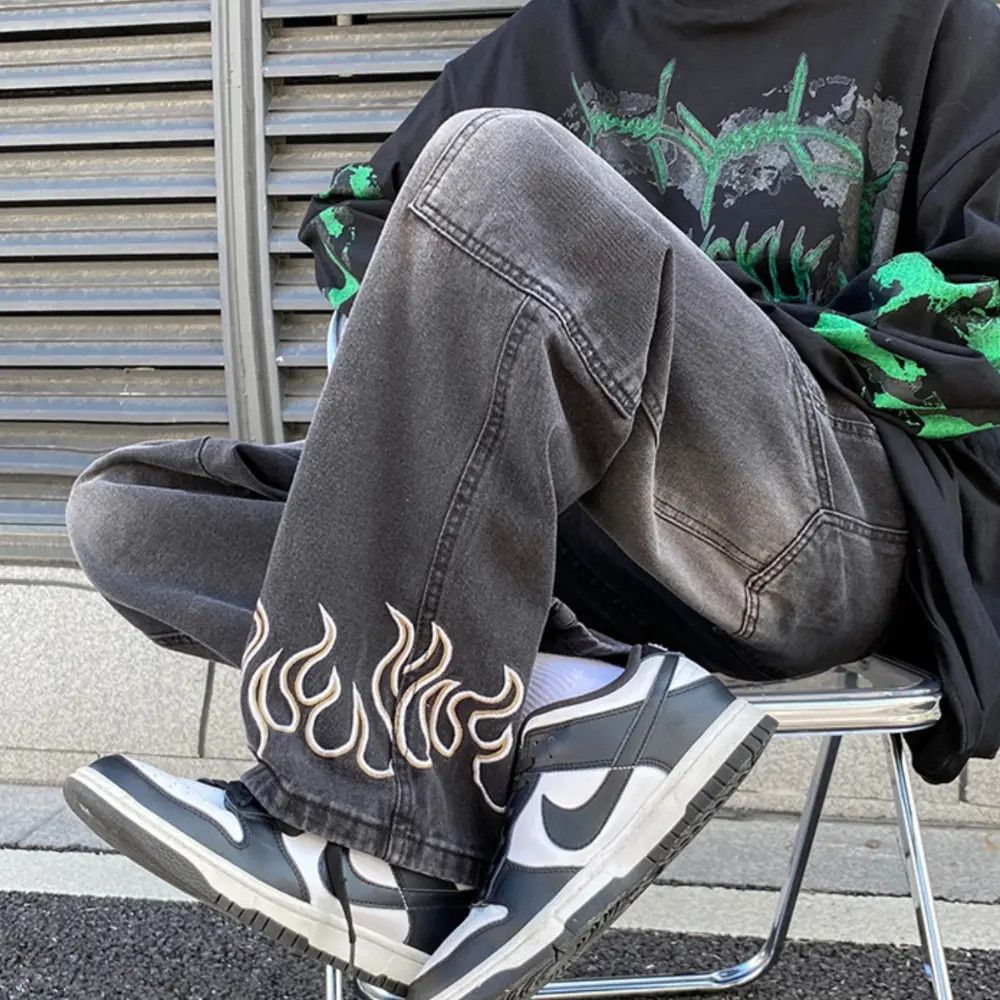 Japanese Brand × Jean Fire Straight Baggy Denim Jeans Size US 34 / EU 50 - 7 Thumbnail